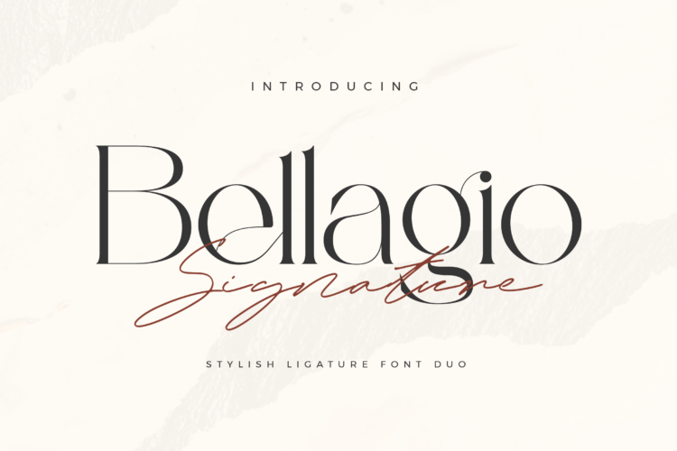 Bellagio Signature - Stylish Ligature Font Duo